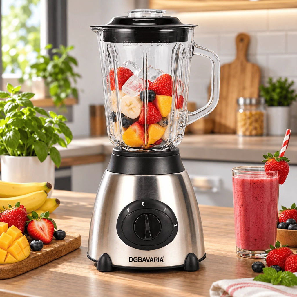 Frullatore In Acciaio A 2 Velocità con caraffa da 1,5lt 350W