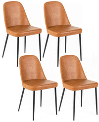 Set 4 Sedie 52x45xH85 cm in Soft-Touch Tamara Caramello