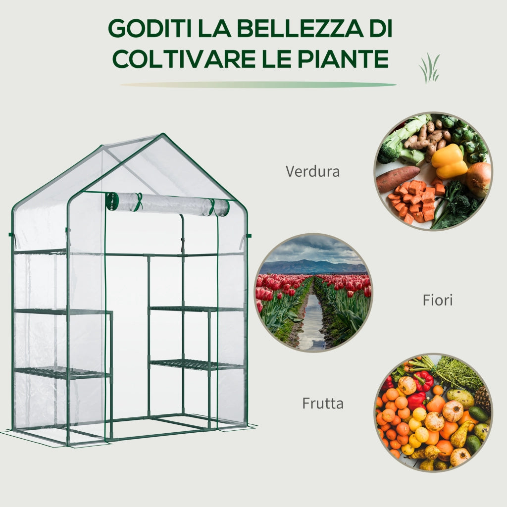 Serra da Giardino in PE ¨C zephmum ¨C Verde 142x73x195 cm