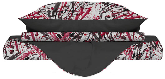 Copripiumino 1 Piazza e Mezzo con Federe Stampato in Microfibra Crazy