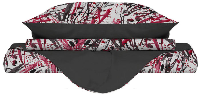 Copripiumino 1 Piazza e Mezzo con Federe Stampato in Microfibra Crazy