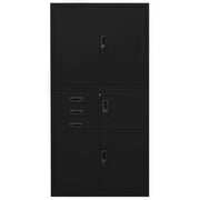 Armadio per Ufficio Nero 90x40x180 cm in Acciaio 336415