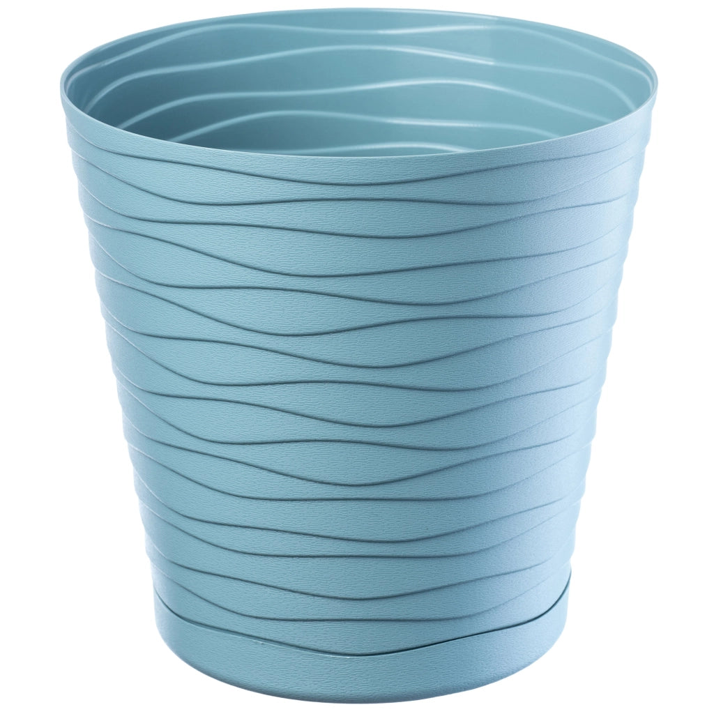 Vaso da fiori KADAX da 30 cm, con coperchio in plastica e supporto.