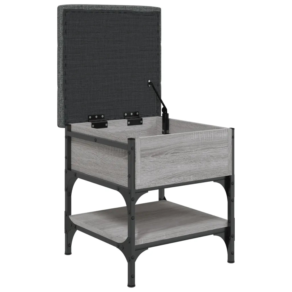 Panca Porta Scarpe-Sgabello-Panca Scarpiera Grigio Sonoma 42x42x45 cm Legno Multistrato