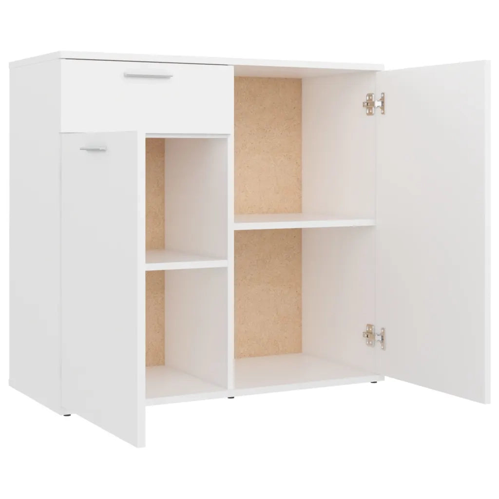 Credenza Bianca 80x36x75 cm in Legno Multistrato 805770