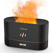 Diffusore di Aria Ultrasonico Portatile 180ml con Effetto Fiamma Simulata e Luce di Ambiente Speciale per Atmosfera Notturna con 2 Livelli di Brillantezza e Spegnimento Automatico