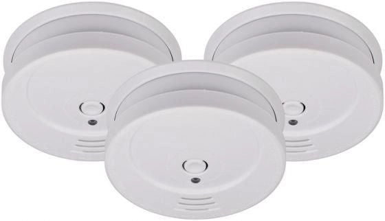 Brennenstuhl 1290080003 RM C 9010 Rilevatore di Fumo Fotoelettrico Wireless 85 dB 9 V EN 14604 set 3 pezzi colore Bianco