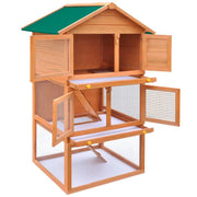 Gabbia/recinto da esterno 80 x 71 x 160 cm per piccoli animali 3 livelli legno 02_0000619