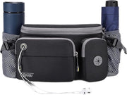Borsa da vita con due contenitori invisibili per acqua per uomo e donna, per camminare, correre, passeggiare con il cane