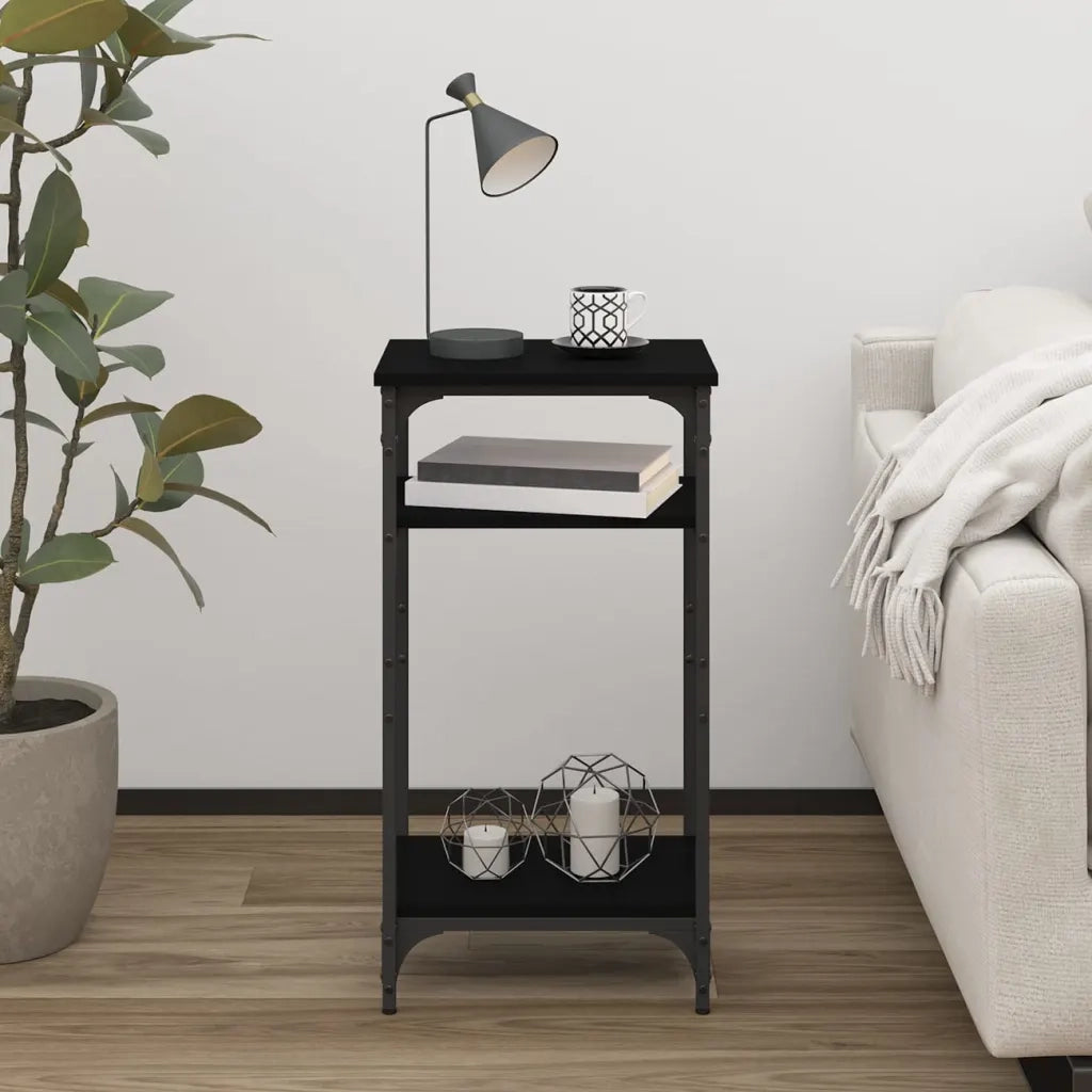 Tavolino Nero 40x30x75 cm in Legno Multistrato 825797