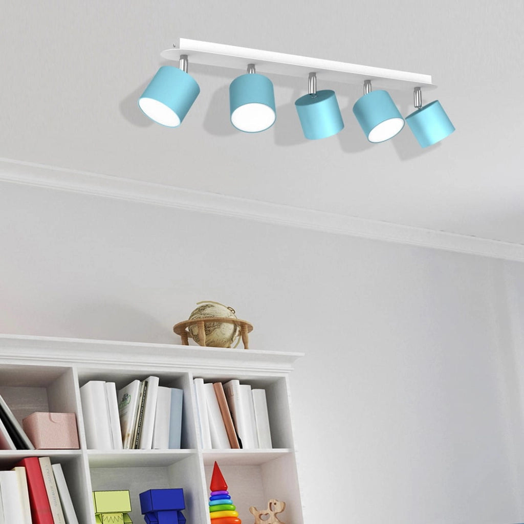 Plafoniera Milagro Dixie 5 luci GX53 blu/bianco metallo