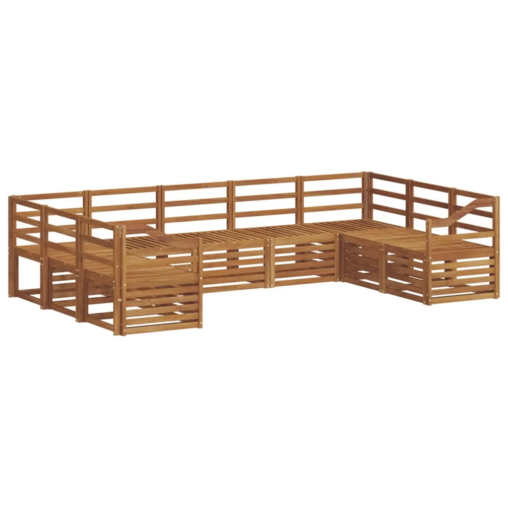 Set divani 9 pcs Naturale Legno di Acacia Massello 3375494