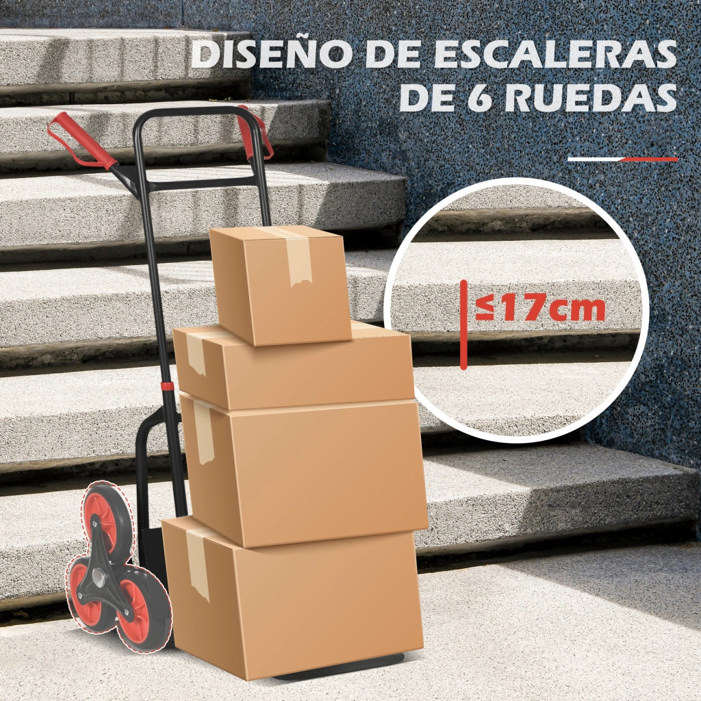 Carrello Pieghevole per Scale con Ruote ¨C zephmum ¨C Grigio 120kg 60x40x20