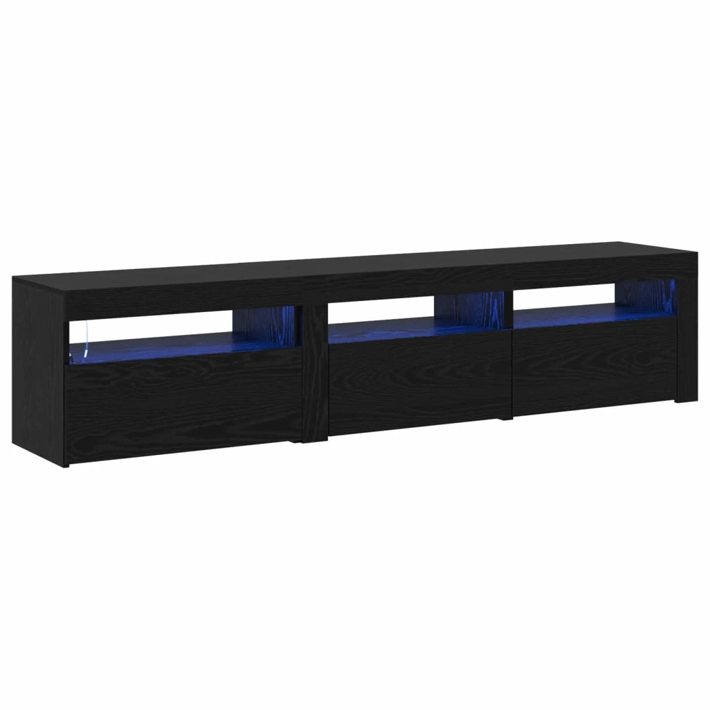 Mobile TV 2 pcs Rovere Nero 180 x 35 x 40 cm Legno multistrato 3332505