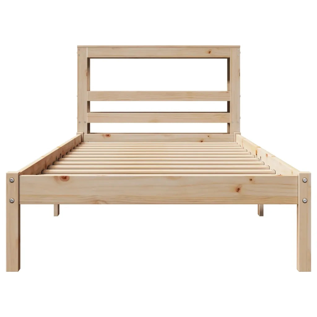 Letto senza Materasso 75x190 cm in Legno Massello Pino