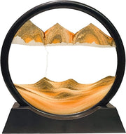 Sfondo Mobile in Vetro Sferico con Sabbia Fluente (Giallo, 18 cm)