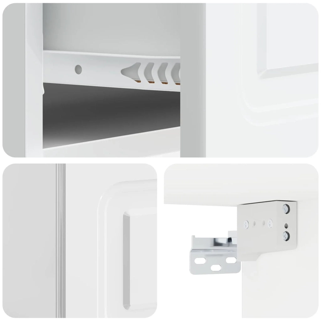 Mobiletto da notte a muro 2 pcs Bianco Lucido 49 x 34,5 x 20 cm 899304