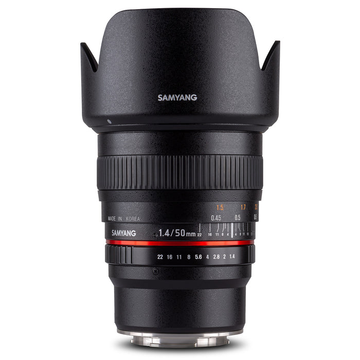 Obiettivo fotografico MF 50mm F1.4 compatibile con Fuji X – Follow Focus, full-frame e APS-C – focus manuale con distanza minima di 45 cm