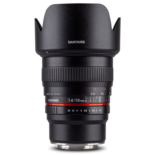 Obiettivo fotografico MF 50mm F1.4 compatibile con Fuji X – Follow Focus, full-frame e APS-C – focus manuale con distanza minima di 45 cm