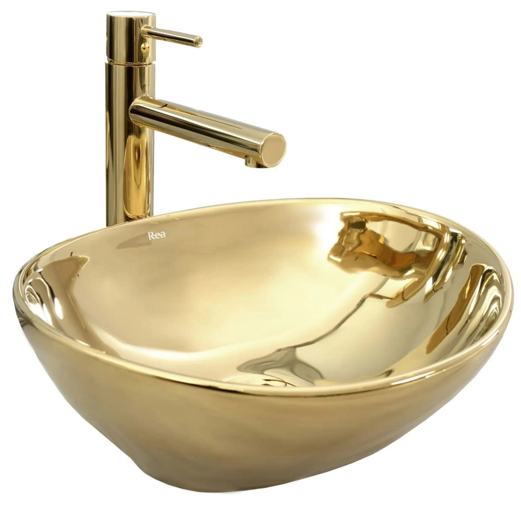 Lavabo Da Appoggio Rea Sofia Gold