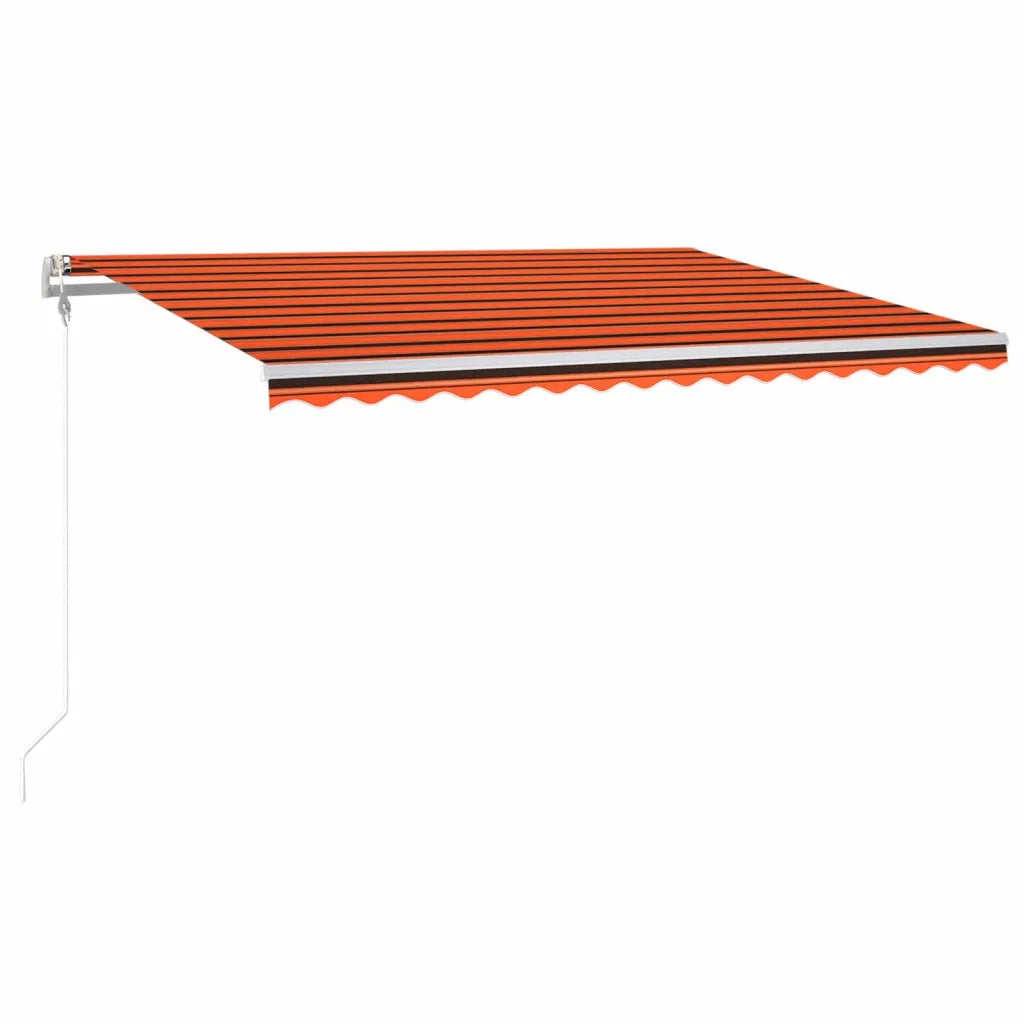Tenda Automatica Sensore Vento e LED 400x300 cm Arancio Marrone 3068915