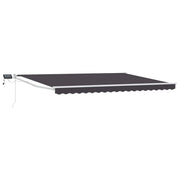 Tenda da Sole | Tenda retrattile manuale con LED Antracite e Bianco 4 ¡Á 3 m