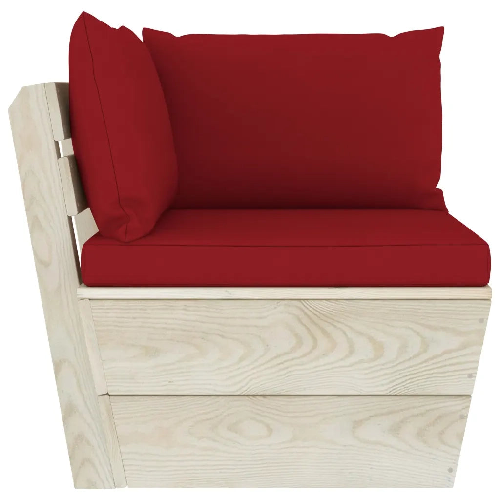 Divano da Giardino a 2 Posti su Pallet con Cuscini Legno Abete cod mxl 52162