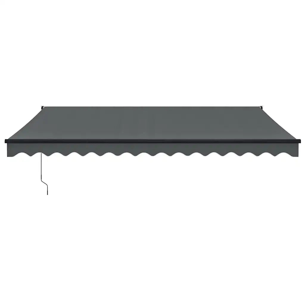 Tenda da Sole Retrattile Antracite 4,5x3 m Tessuto e Alluminio