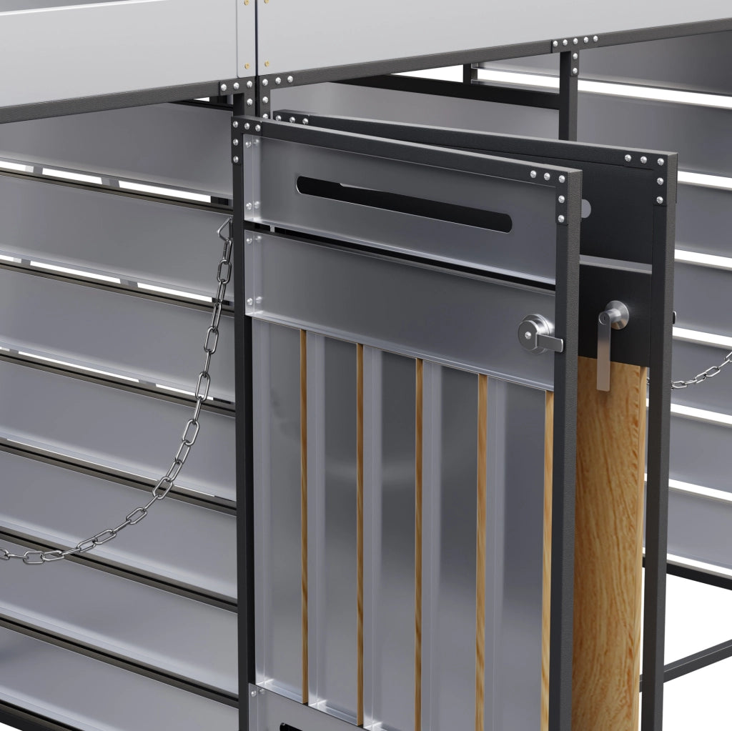 Armadio porta bidoni rifiuti a 4 scomparti con fioriera integrata; 262x79x120 cm; nero