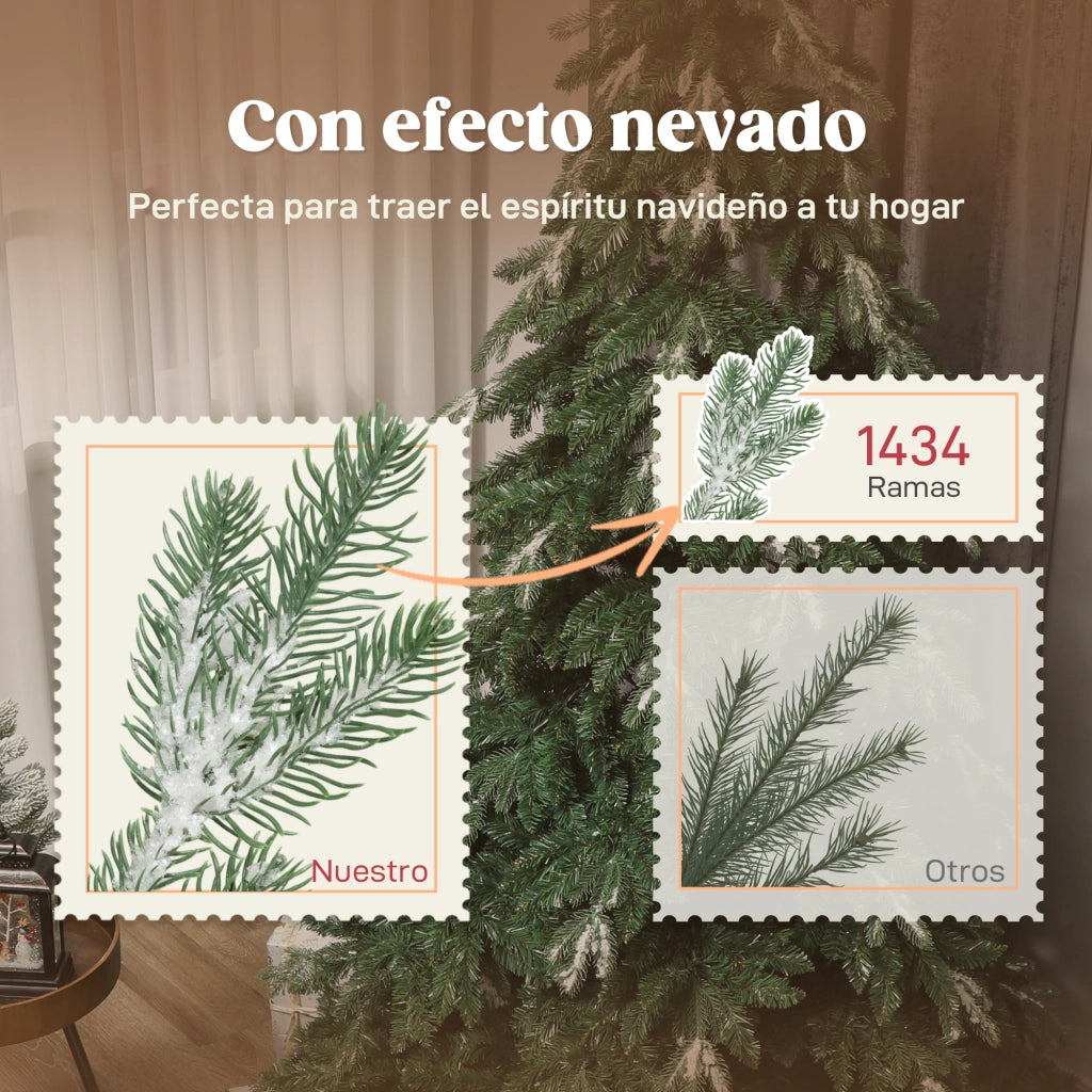 Albero di Natale Artificiale 210 cm ¨C Zephmum ¨C Effetto Neve Pieghevole