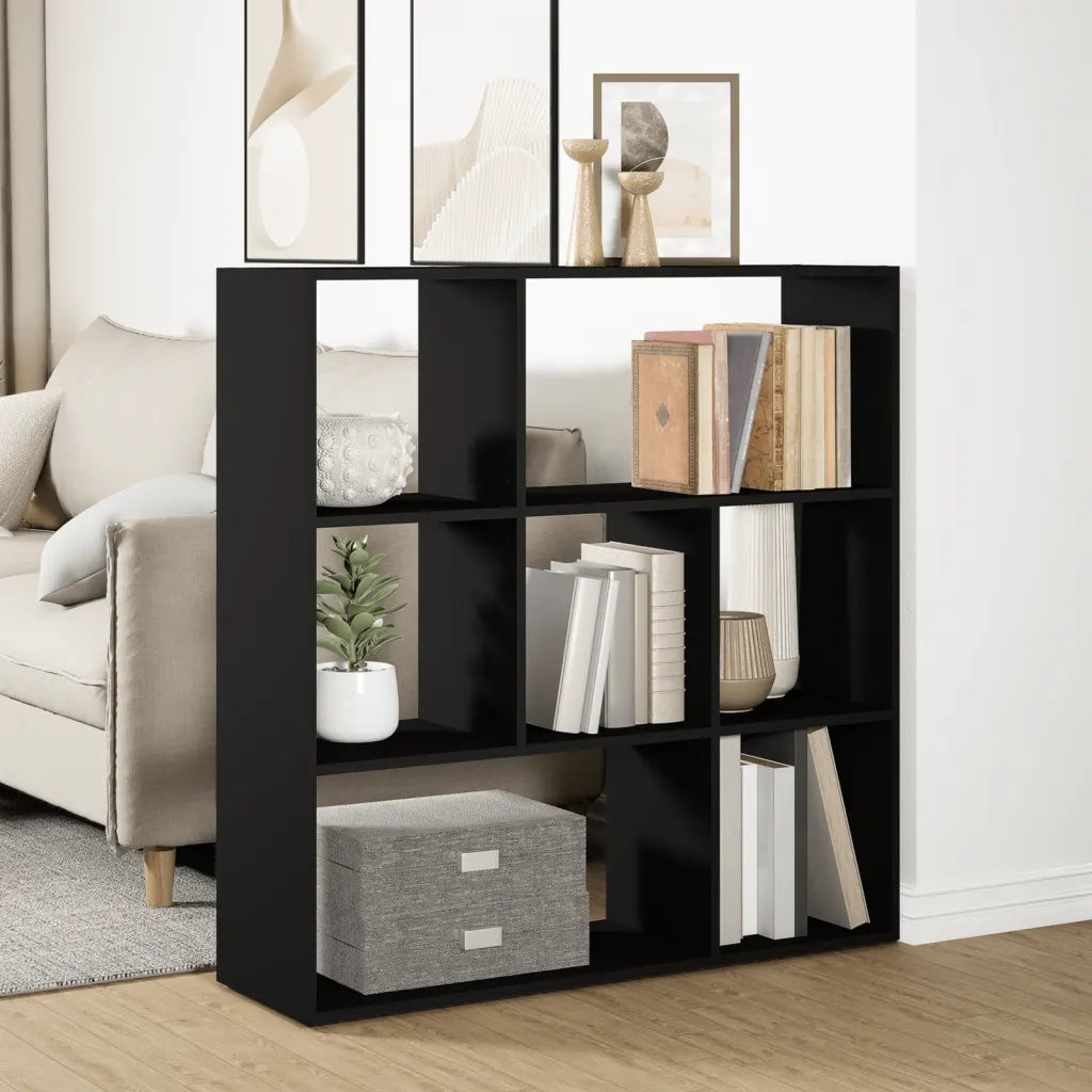 Libreria Divisorio Nera 102x29x103,5 cm in Truciolato 858049