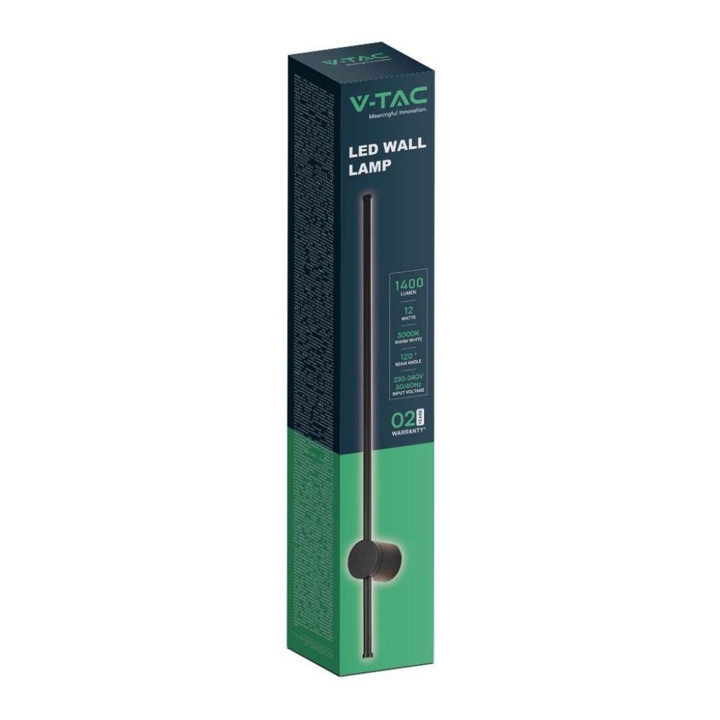 Lampada a parete a LED da 12W Black Body 4000K IP54