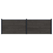 Pannello di Recinzione 2 pcs WPC e Alluminio Nero 3429448