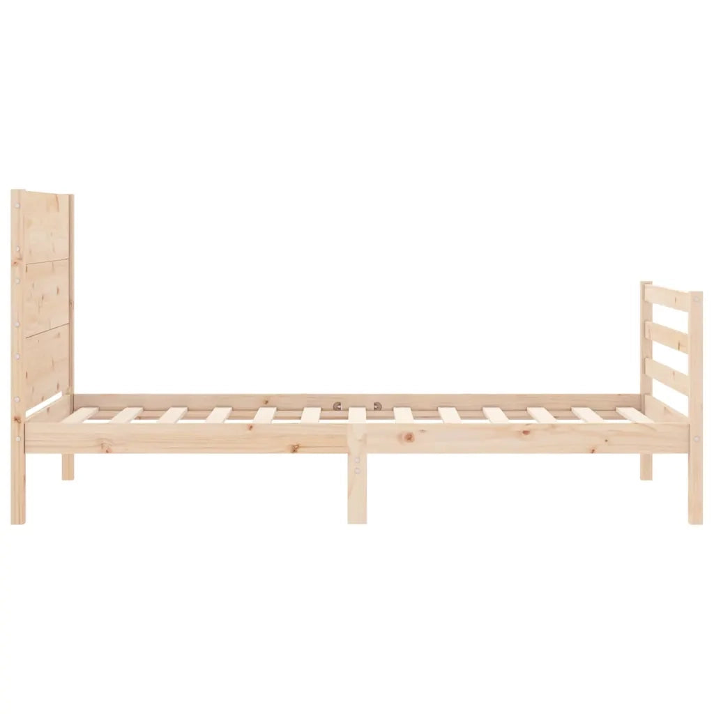 Giroletto con Testiera 100x200 cm in Legno Massello 3194626