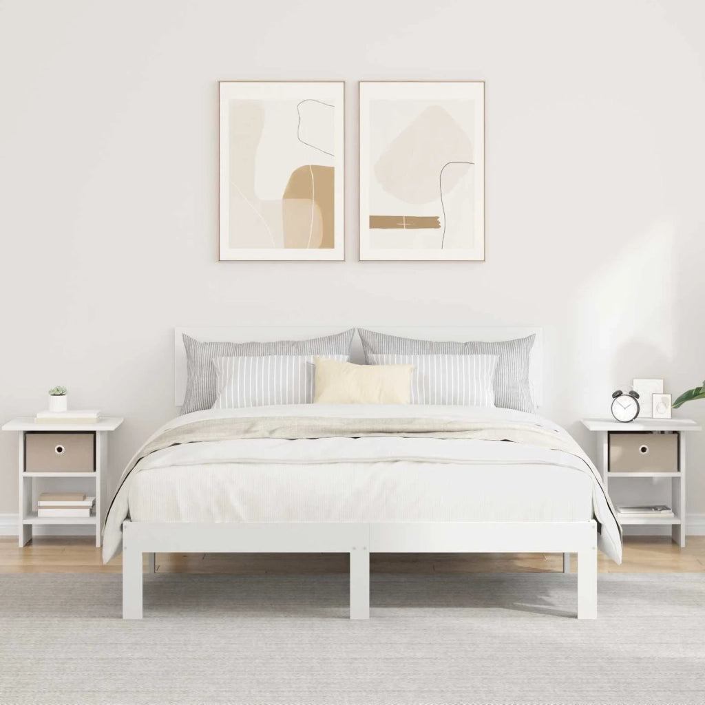 Set di 2 Comodini | Armadio da Notte | Mobiletto da notte Bianco 41 x 40 x 45 cm Legno multistrato