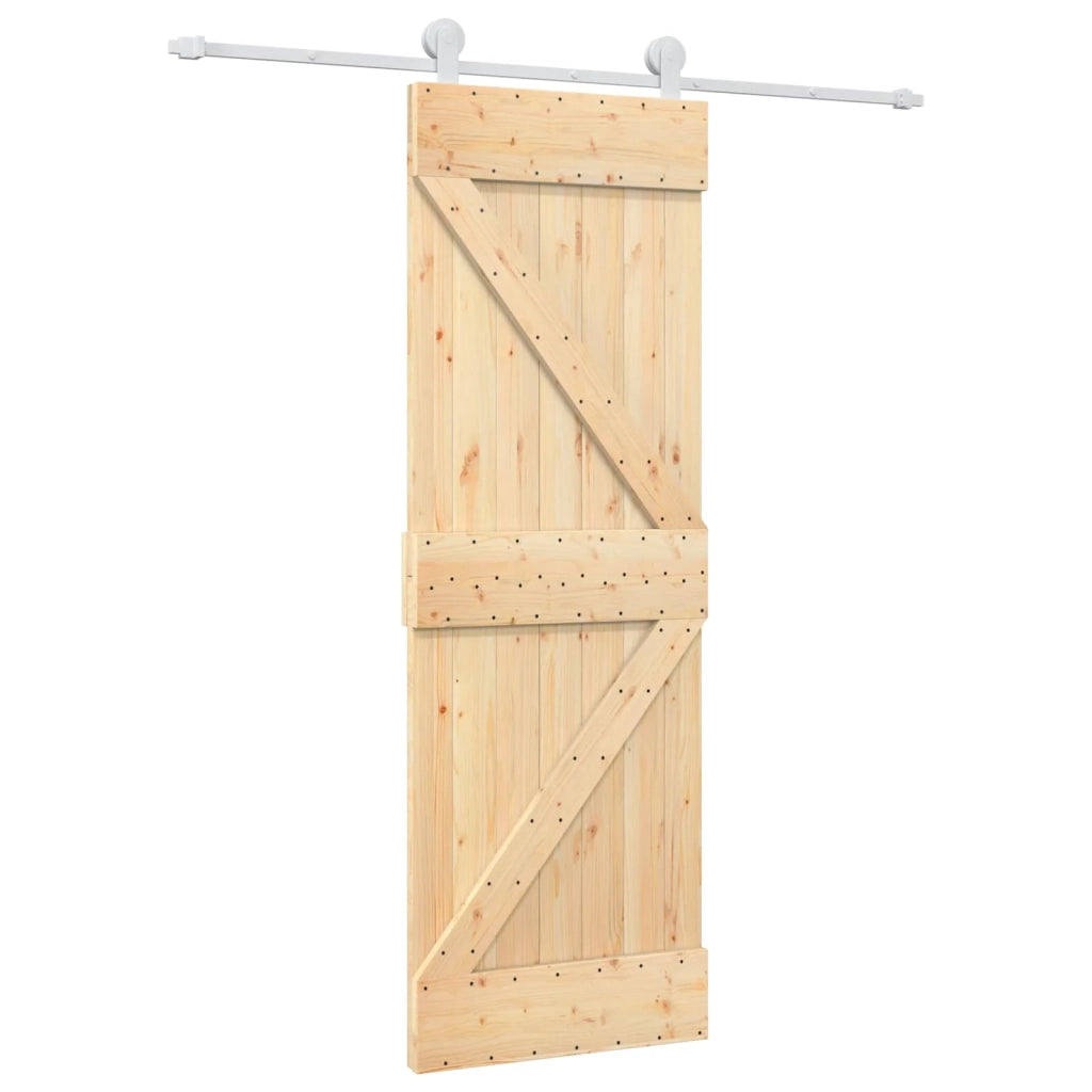 Porta scorrevole Naturale e Bianco 70 x 210 cm