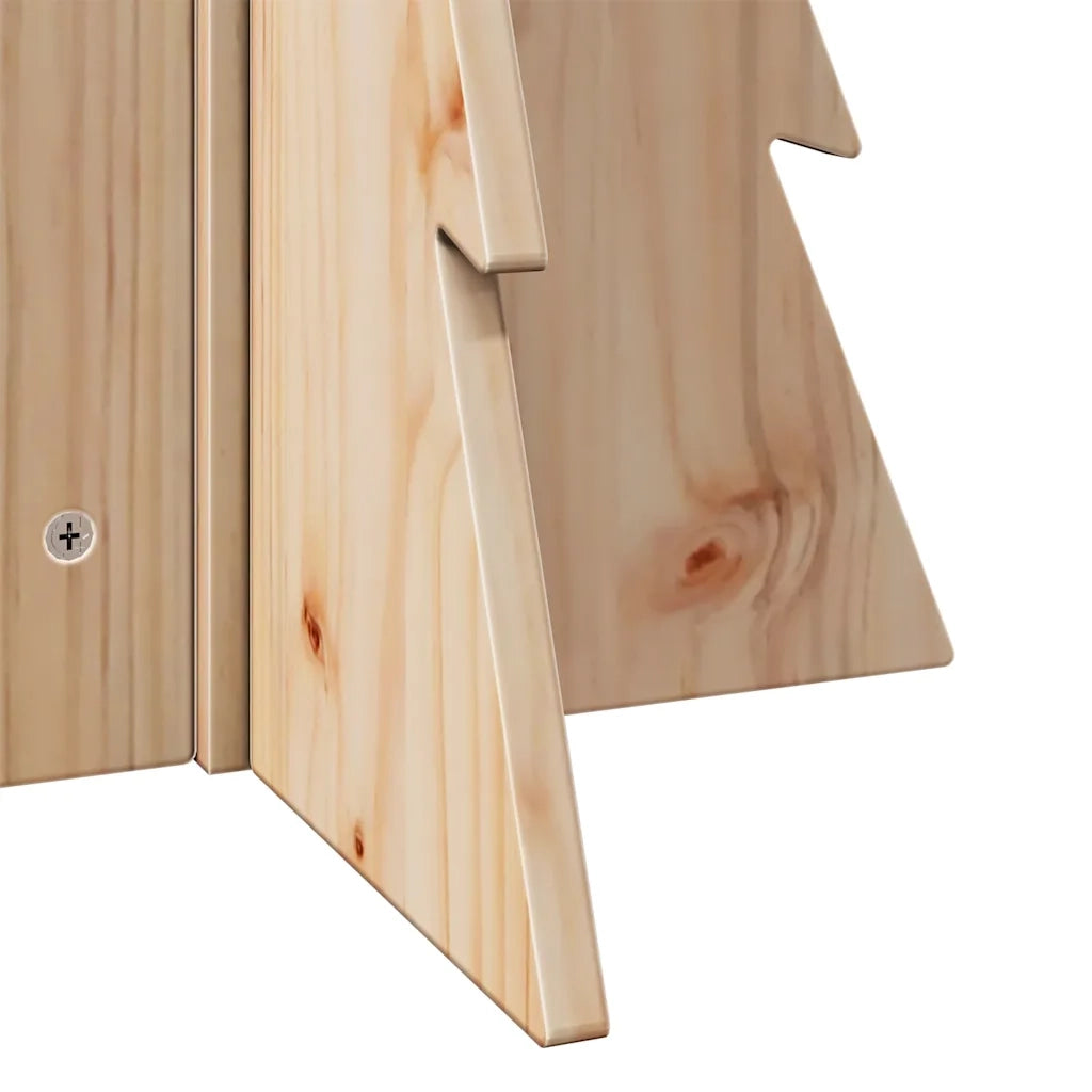 Albero di Natale Decorativo-Decorazioni natalizie in Legno 69,5cm Legno Massello Pino