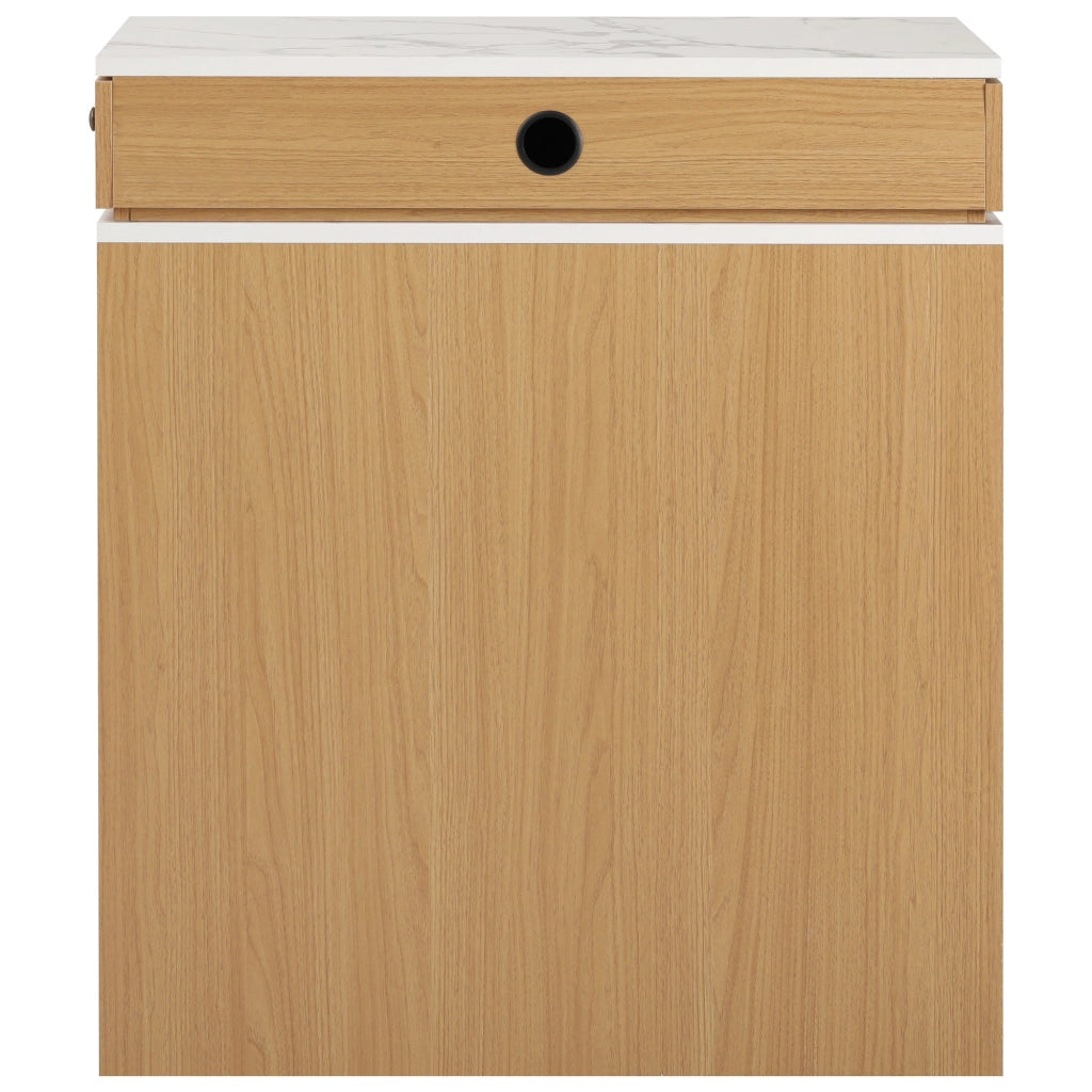 Isola da cucina allungabile 80x71~111~151x92 cm con prese integrate naturale