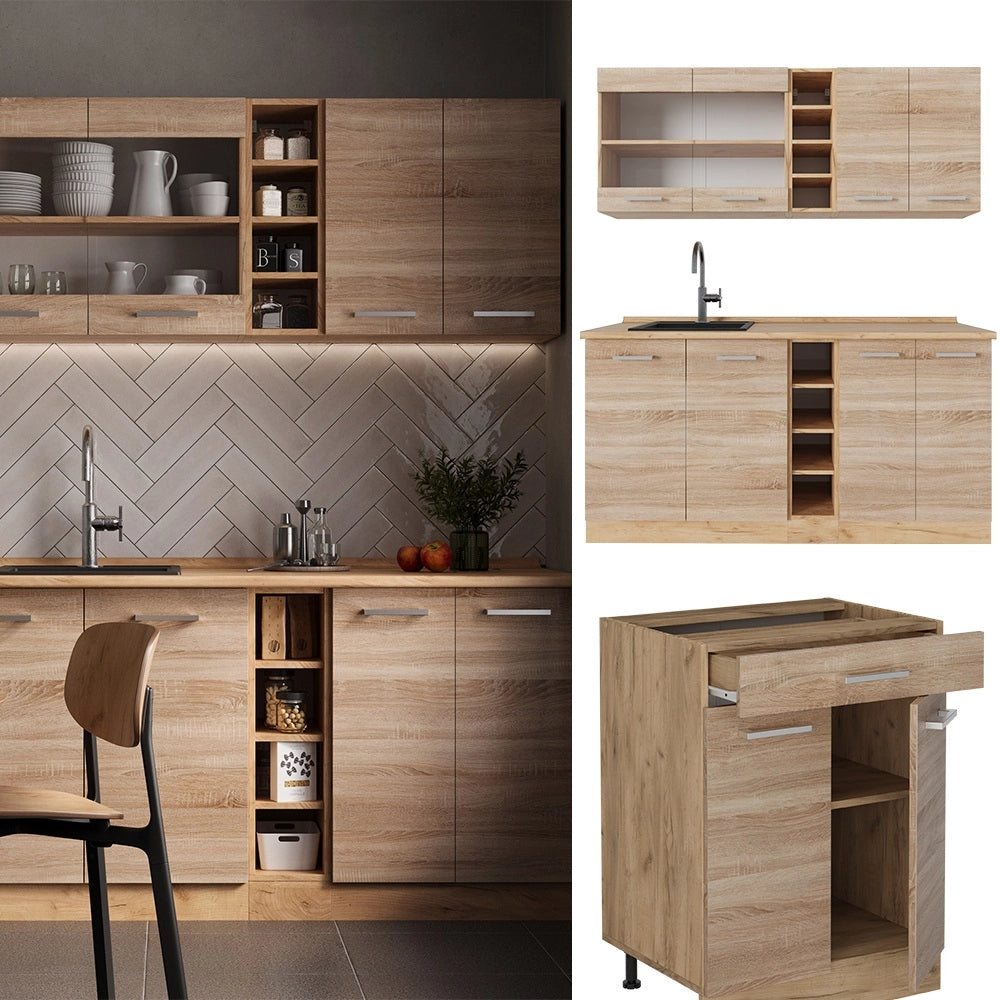 Vicco Cucina completa Rovere Sonoma/Goldkraft 160 cm , PL Rovere