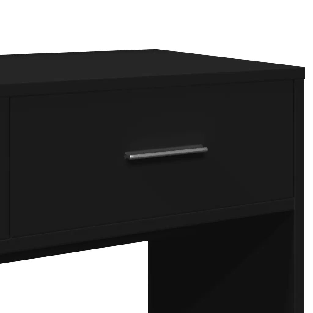 Toeletta con Specchio-Tavolo da Vanit¨¤ Nero 80x39x80 cm