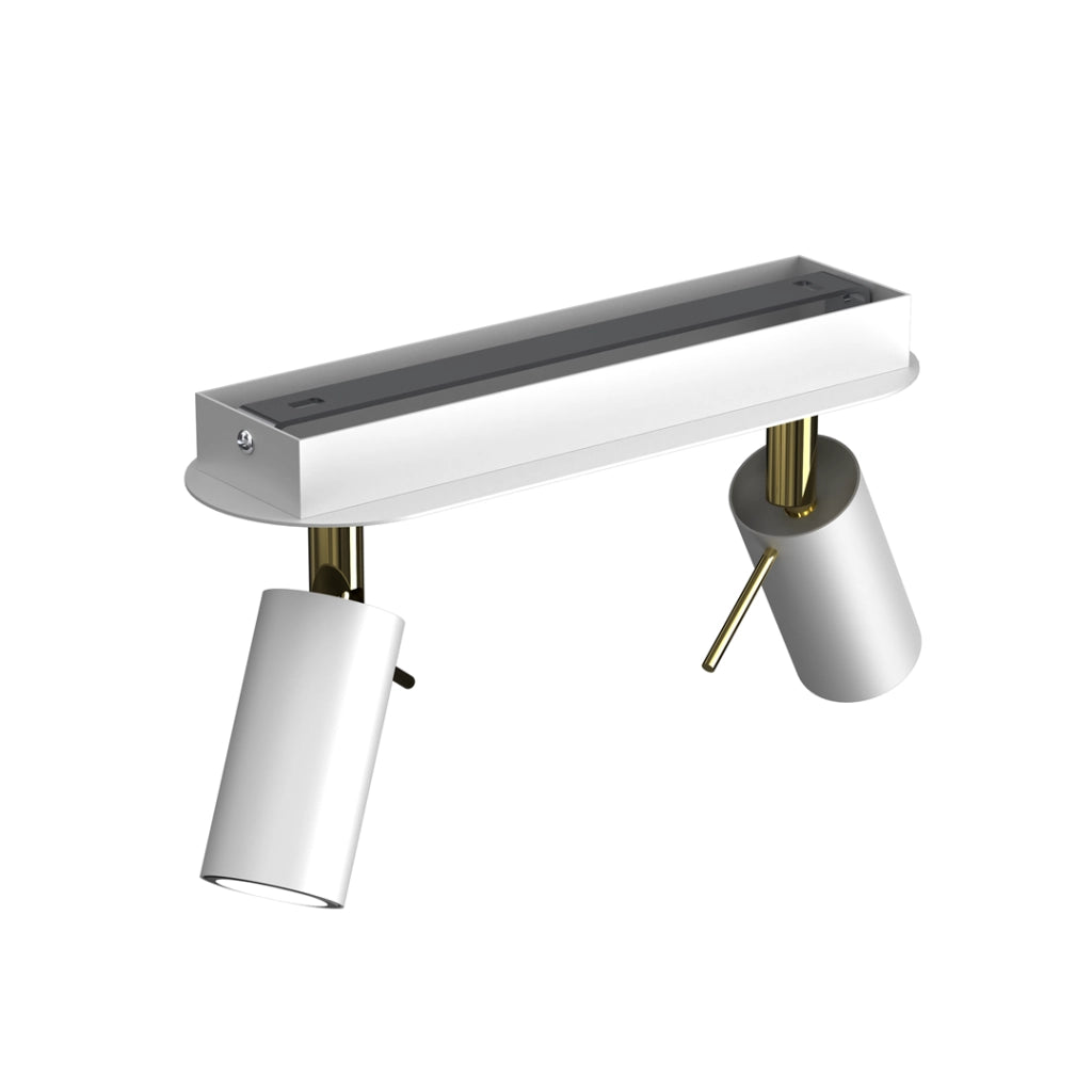 Plafoniera spot Milagro Preston bianco/oro 2xGU10 40W