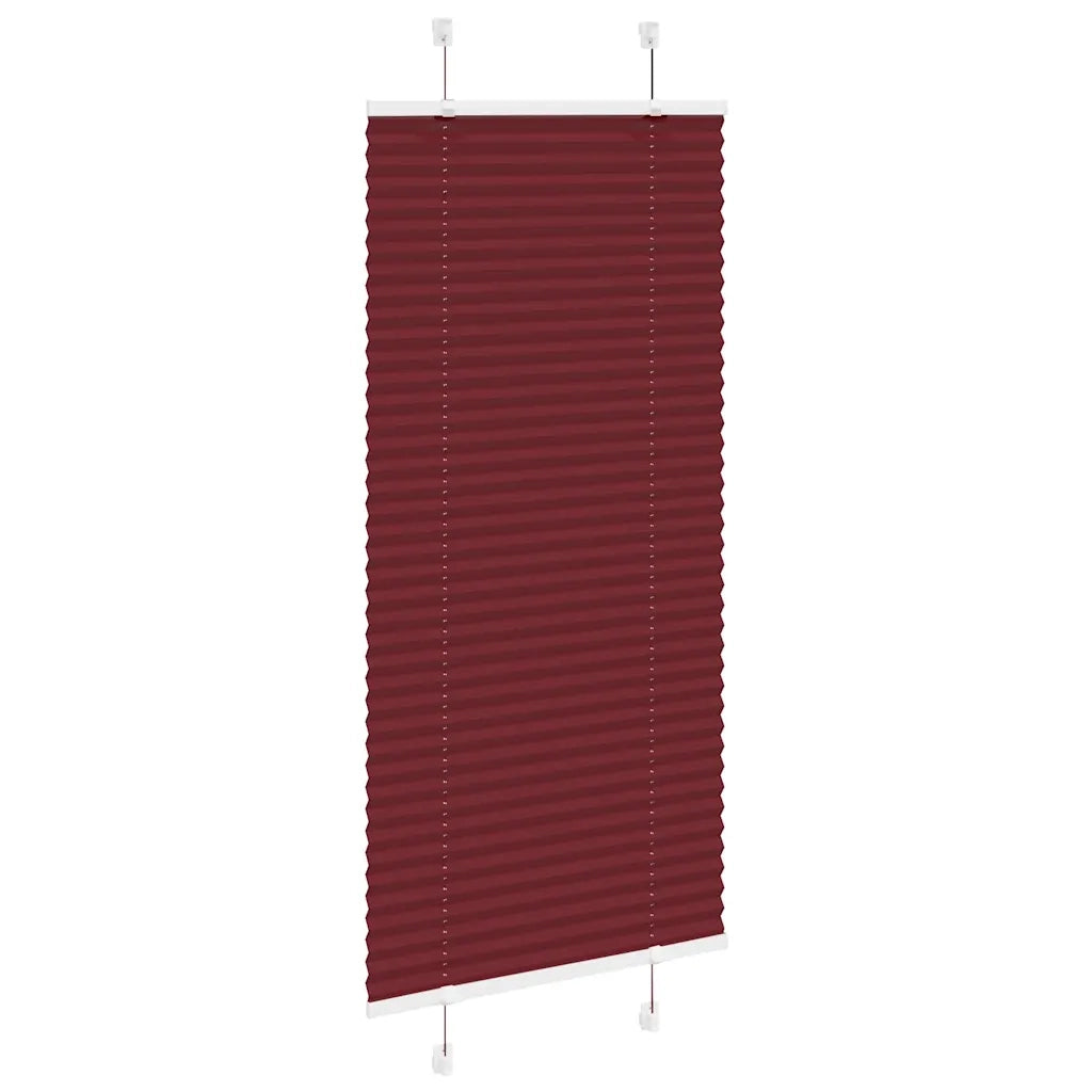 Tenda Plissettata Rosso Bordeaux 60x100 cm Larghezza Tessuto