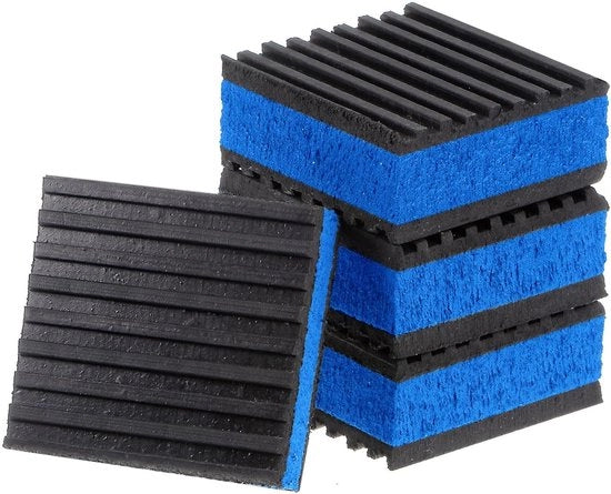 Pads di Vibrazione 4 pezzi - Antivibrazione - Assorbimento di Impatti - Gomma/EVA - 2x2x2,2 cm - Stabilità e Riduzione del Rumore - Dampening di Vibrazioni