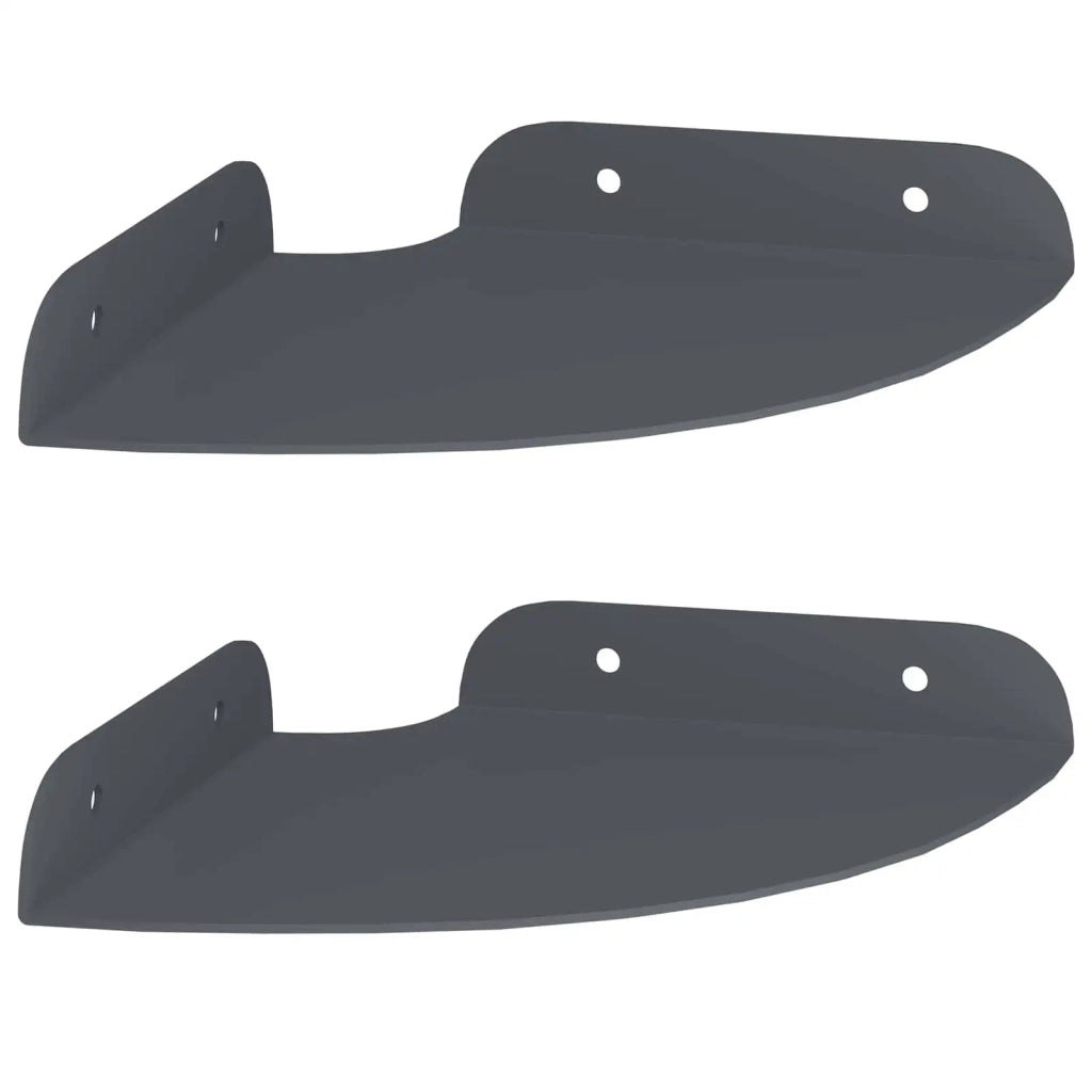 Mensola sospesa con lo scaffale 2 pcs Antracite 15 x 15 x 2 cm