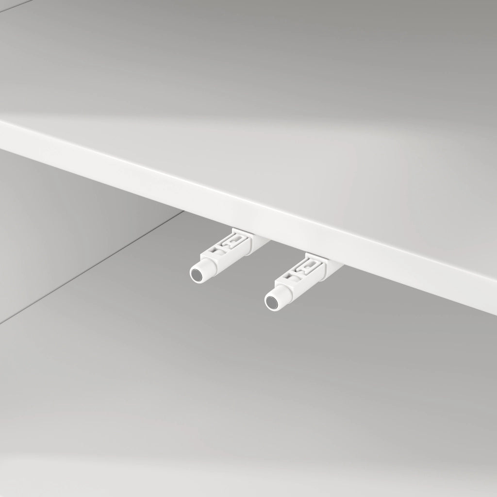 Tavolo da Cucina Allungabile con LED e Cassetti ¨C Xylo ¨C Bianco/Nero, 120-200 cm