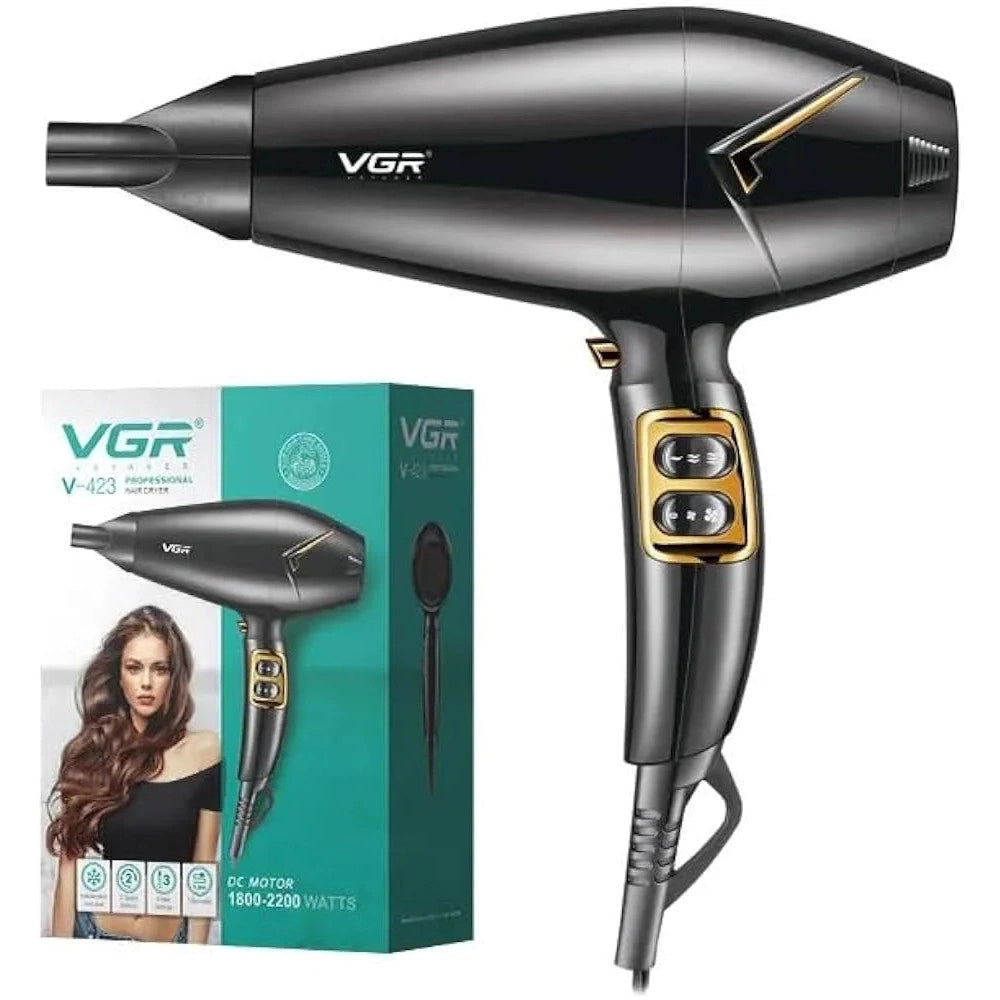Trade Shop - Asciugacapelli Professionale Vgr V-423 – Hair Dryer Parrucchiere 1800-2200w -
