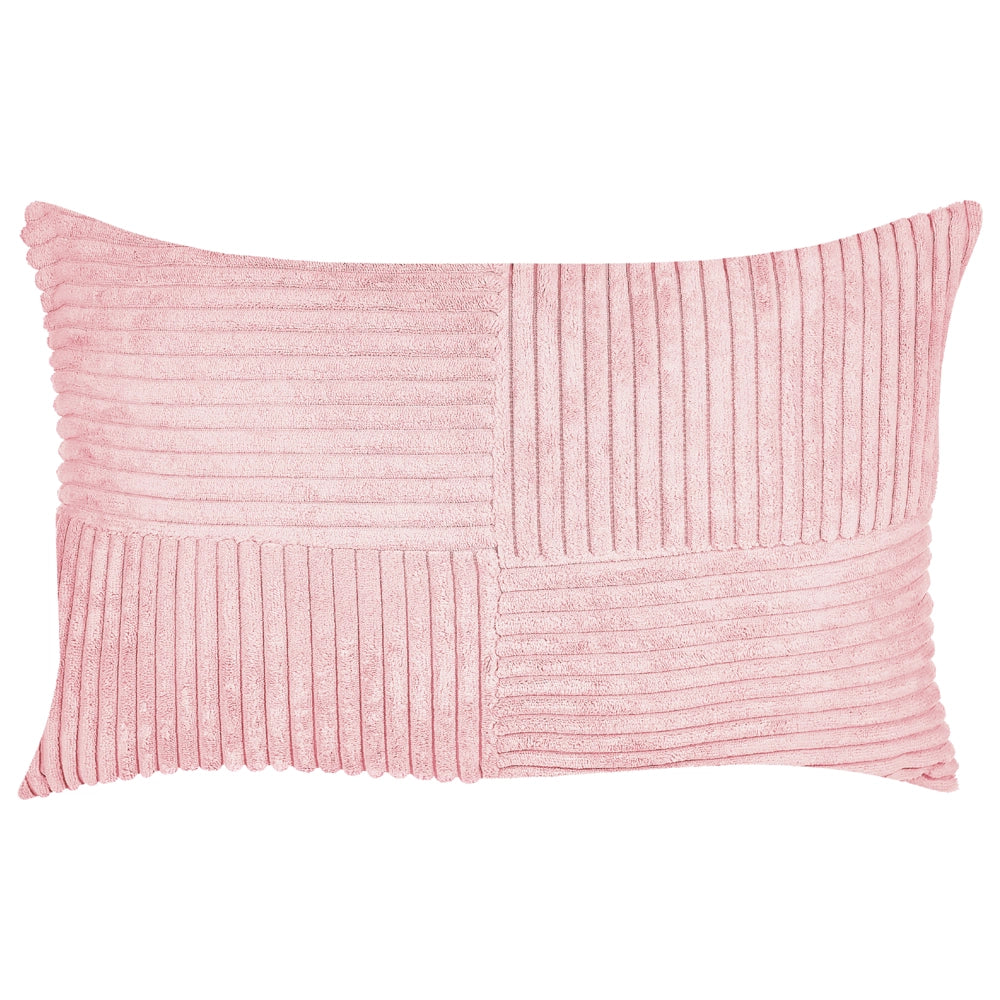 Set di 2 cuscini da lancio Cuscini decorativi in velluto a coste 50 x 30 cm Rosa