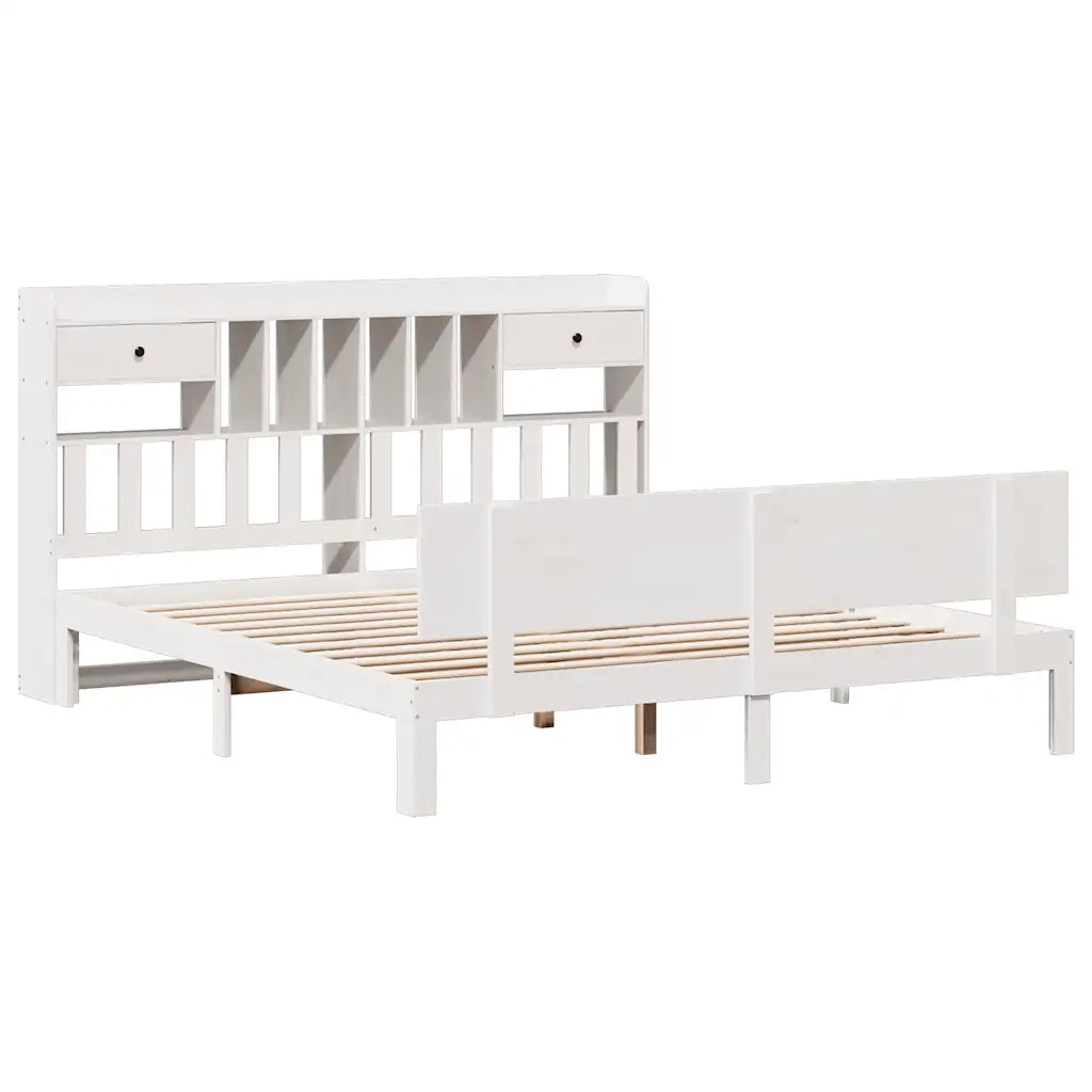 Giroletto con Libreria senza Materasso 180x200 cm in Legno Pino 3322699