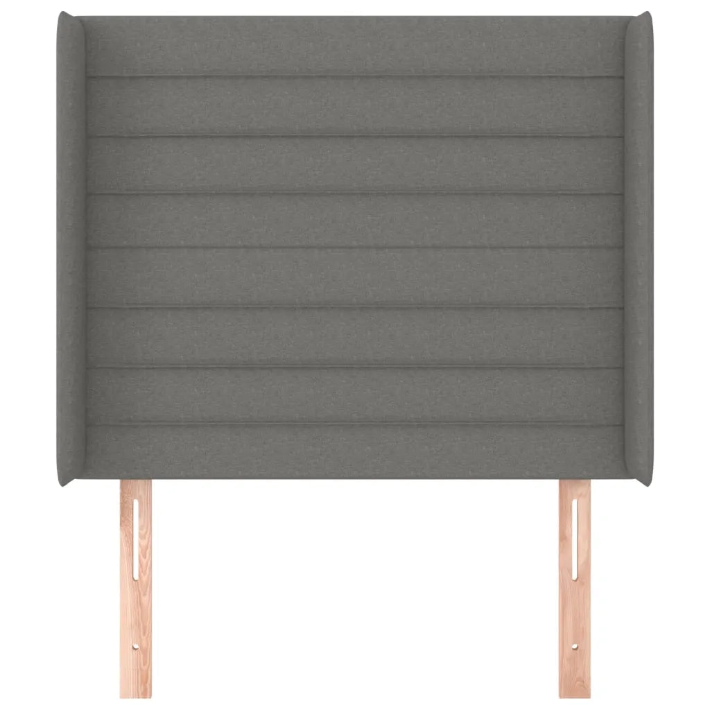 Testiera ad Orecchio Grigio Scuro 93x16x118/128 cm in Tessuto 3119703
