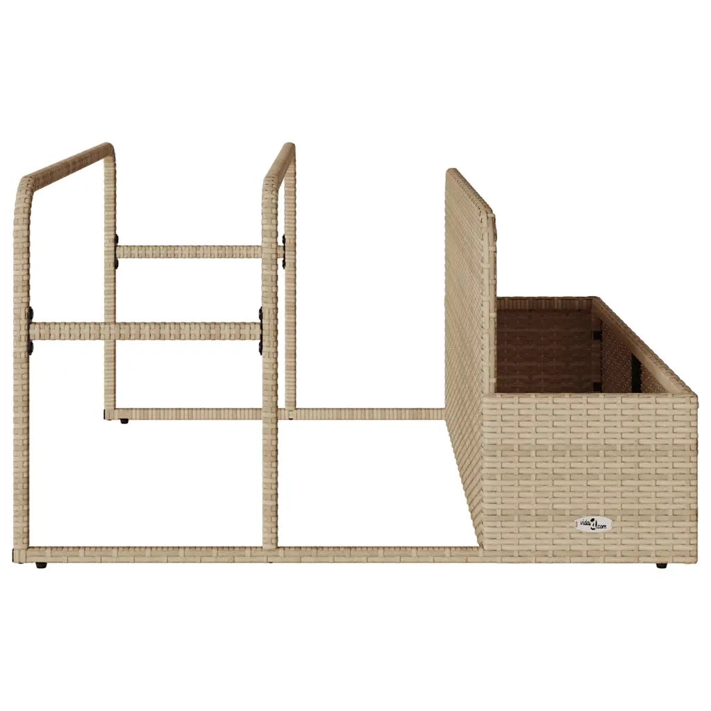 vidaXL Galleggiante a Bordo Piscina Beige 110x100x57 cm in Polyrattan